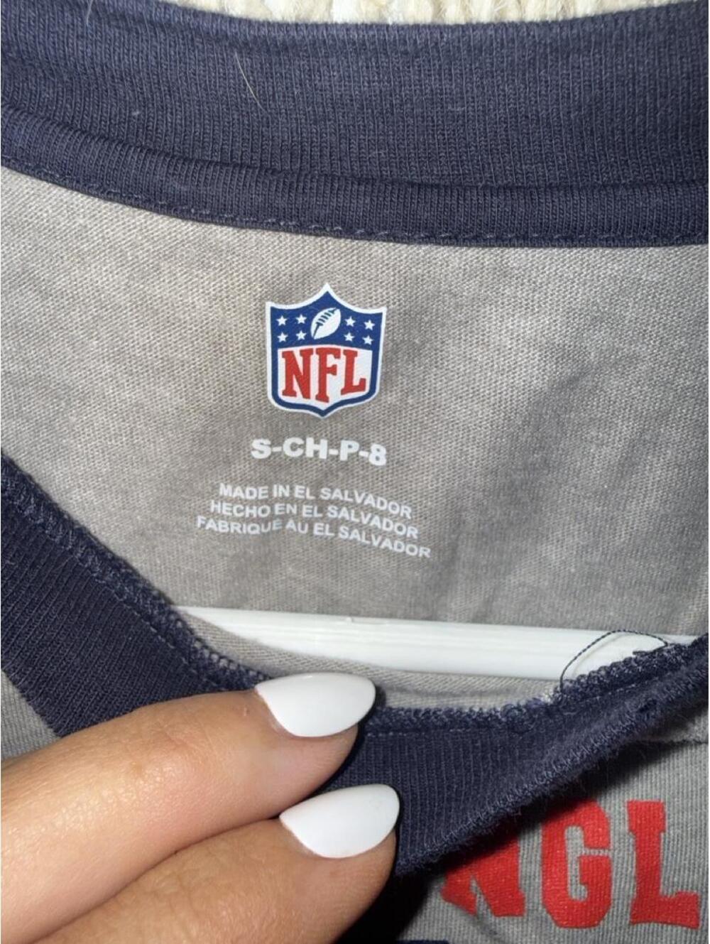 New England Patriots Long Sleeve Raglan Shirt Size S - Picture 2 of 2